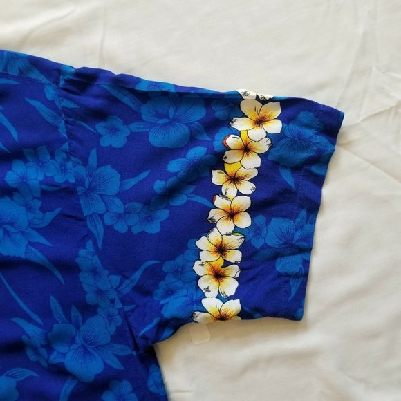 Aloha Joe Hawaiian Button up Shirt Flowers Sz +/-M - Picture 4 of 12